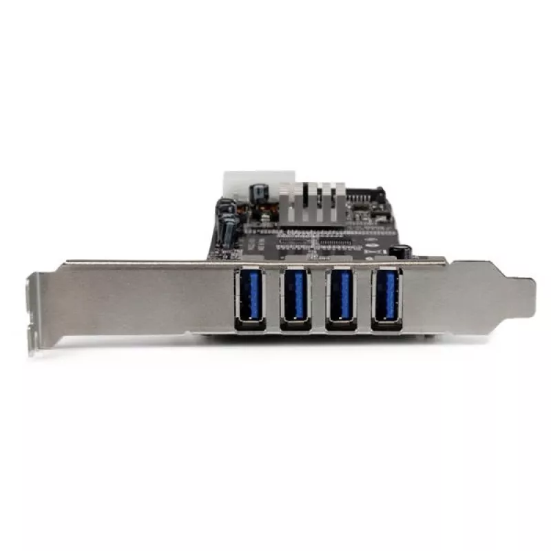 StarTech.com 4 Port PCI Express (PCIe) SuperSpeed USB 3.0 Kartenadapter mit 2 dedizierten 5-Gbit/s-Kanälen – UASP – SATA / LP4 Stromversorgung