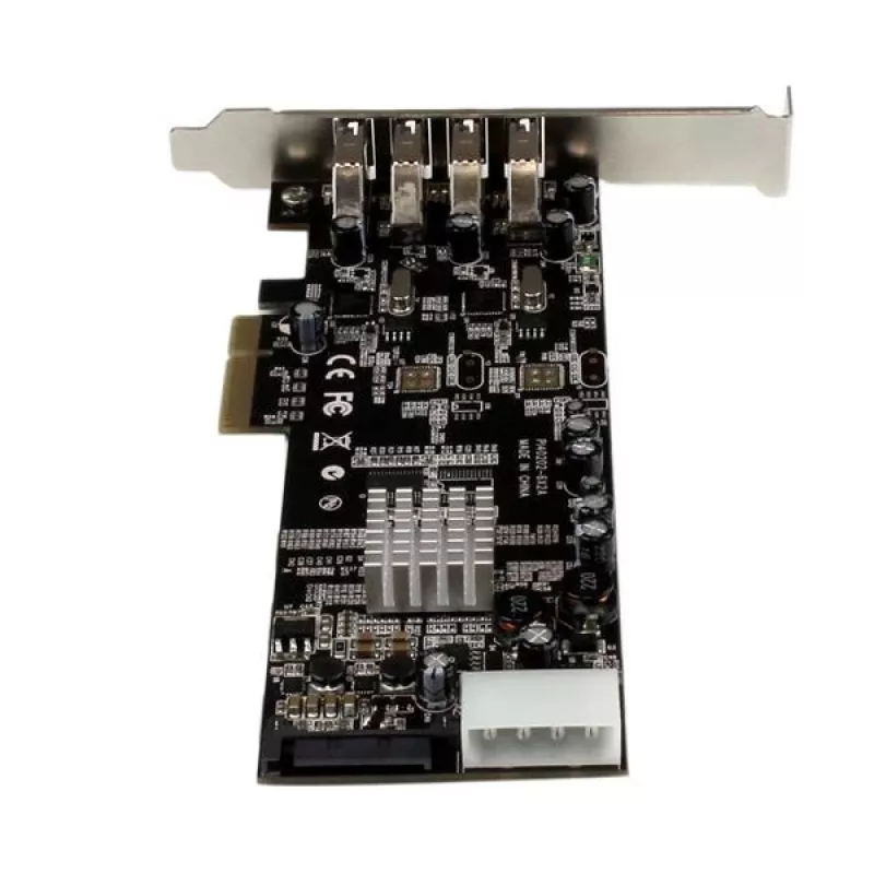 StarTech.com 4 Port PCI Express (PCIe) SuperSpeed USB 3.0 Kartenadapter mit 2 dedizierten 5-Gbit/s-Kanälen – UASP – SATA / LP4 Stromversorgung