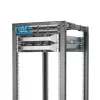 StarTech.com 4-Post 42U Mobiles Open-Frame-Serverrack, Vier-Pfosten 19 Zoll Netzwerkrack mit Rollen, Rollbares Rack mit einstellbarer Tiefe für Computer/AV/Daten/IT-Ausrüstung – Rollen, Nivellierfüße oder Bodenmontage