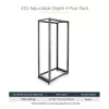 StarTech.com 4-Post 42U Mobiles Open-Frame-Serverrack, Vier-Pfosten 19 Zoll Netzwerkrack mit Rollen, Rollbares Rack mit einstellbarer Tiefe für Computer/AV/Daten/IT-Ausrüstung – Rollen, Nivellierfüße oder Bodenmontage