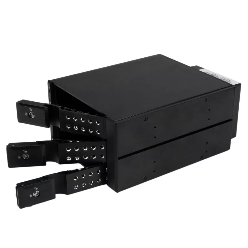 StarTech.com 3-Schacht-Aluminium-Trayless-Hot-Swap-Mobile-Rack-Backplane für 3,5 Zoll SAS II/SATA III – 6 Gbps HDD