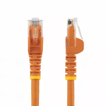 StarTech.com 3m CAT6 Ethernet-Kabel – Orange CAT 6 Gigabit Ethernet-Draht – 250 MHz 100W PoE RJ45 UTP Netzwerk-/Patchkabel, rastnasenfrei mit Zugentlastung, einzeln getestet