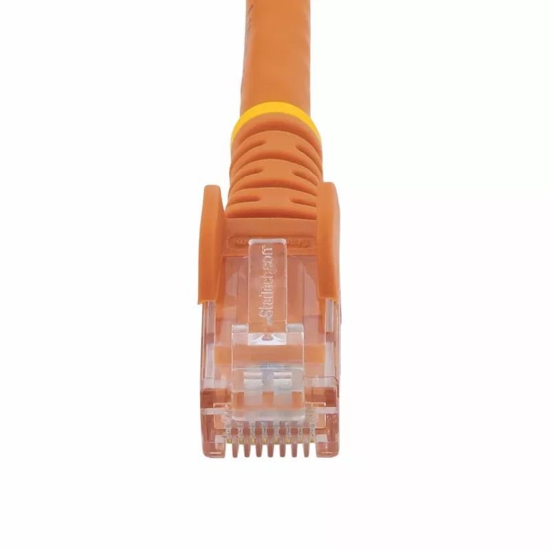 StarTech.com 3m CAT6 Ethernet-Kabel – Orange CAT 6 Gigabit Ethernet-Draht – 250 MHz 100W PoE RJ45 UTP Netzwerk-/Patchkabel, rastnasenfrei mit Zugentlastung, einzeln getestet