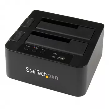 StarTech.com Dual Bay Festplatten-Duplizierer, Standalone USB 3.0 (5 Gbit/s) / eSATA zu 2,5/3,5 Zoll SATA III HDD/SSD Kloner/Kopierer, Festplatten-Dockingstation, Festplattenkloner