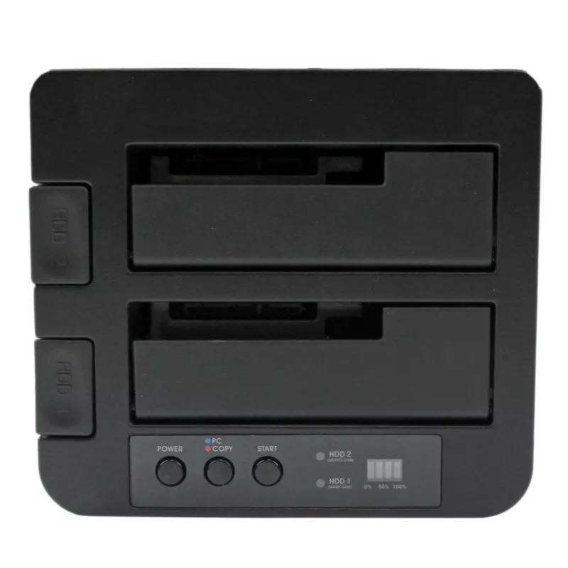 StarTech.com Dual Bay Festplatten-Duplizierer, Standalone USB 3.0 (5 Gbit/s) / eSATA zu 2,5/3,5 Zoll SATA III HDD/SSD Kloner/Kopierer, Festplatten-Dockingstation, Festplattenkloner