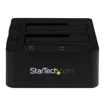 StarTech.com Dual-Bay USB 3.0 / eSATA auf SATA Festplatten-Dockingstation, USB-Festplatten-Dock, externer 2,5/3,5″ SATA I/II/III SSD/HDD Dockingstation, Hot-Swap-Festplattenschächte, Top-Loading