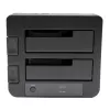 StarTech.com Dual-Bay USB 3.0 / eSATA auf SATA Festplatten-Dockingstation, USB-Festplatten-Dock, externer 2,5/3,5″ SATA I/II/III SSD/HDD Dockingstation, Hot-Swap-Festplattenschächte, Top-Loading