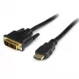 StarTech.com 0,5 m HDMI® auf DVI-D Kabel – M/M, 0,5 m, HDMI, DVI-D, Gold, Schwarz, Polyvinylchlorid (PVC)