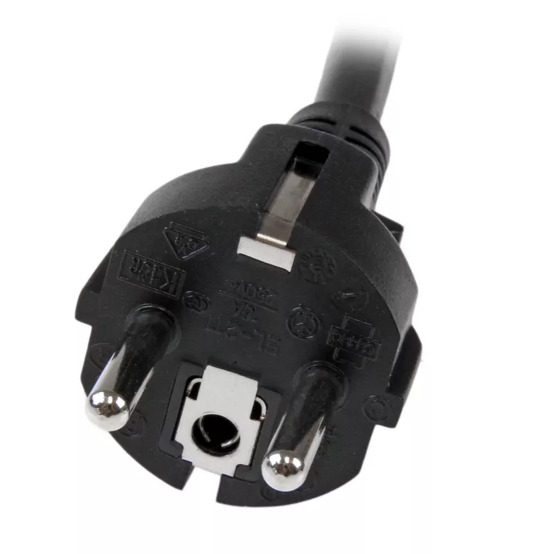 StarTech.com 2m (6ft) Computer-Stromkabel, 16AWG, EU Schuko auf C19, 16A 250V, Schwarz Ersatz-AC-Netzkabel, Drucker-Netzkabel, PC-Netzteilkabel, Monitor-Netzkabel – UL-gelistet