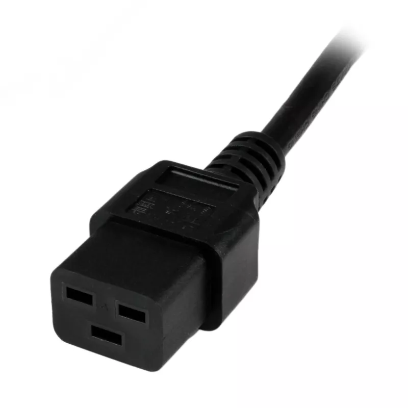 StarTech.com 2m (6ft) Computer-Stromkabel, 16AWG, EU Schuko auf C19, 16A 250V, Schwarz Ersatz-AC-Netzkabel, Drucker-Netzkabel, PC-Netzteilkabel, Monitor-Netzkabel – UL-gelistet