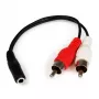 StarTech.com 15 cm Stereo-Audiokabel – 3,5-mm-Klinkenbuchse auf 2x Cinch-Stecker