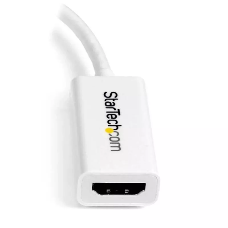 StarTech.com Mini DisplayPort auf HDMI Adapter - Aktiver mDP zu HDMI Videokonverter - 4K 30Hz - Mini DP oder Thunderbolt 1/2 Mac/PC zu HDMI Monitor/Fernseher/Anzeige - mDP 1.2 zu HDMI Adapter Dongle - Weiß