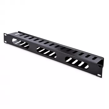 StarTech.com Horizontales 1U Server-Rack-Kabelmanagement-Fingerkanal mit Abdeckung – 19 Zoll Netzwerk-Rack-Kabelkanal-Verkleidungspanel – geschlitzter Kabelkanal