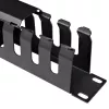 StarTech.com Horizontales 1U Server-Rack-Kabelmanagement-Fingerkanal mit Abdeckung – 19 Zoll Netzwerk-Rack-Kabelkanal-Verkleidungspanel – geschlitzter Kabelkanal