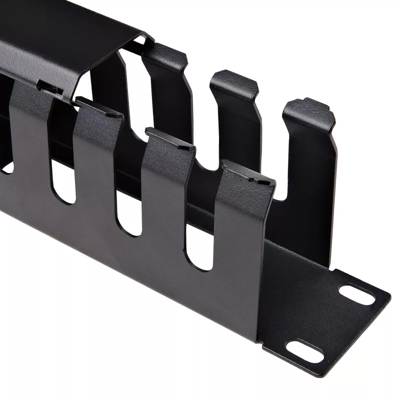 StarTech.com Horizontales 1U Server-Rack-Kabelmanagement-Fingerkanal mit Abdeckung – 19 Zoll Netzwerk-Rack-Kabelkanal-Verkleidungspanel – geschlitzter Kabelkanal