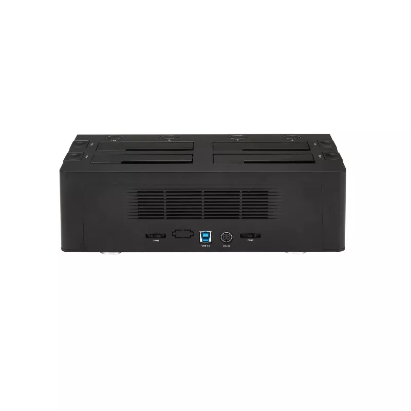 StarTech.com 4-Bay USB 3.0 SATA Festplatten-Dockingstation, USB Festplatten-Dock, externes 2,5/3,5 Zoll SATA III SSD/HDD Dockingstation, Hot-Swap-Festplattenschacht, Top-Loading