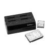 StarTech.com 4-Bay USB 3.0 SATA Festplatten-Dockingstation, USB Festplatten-Dock, externes 2,5/3,5 Zoll SATA III SSD/HDD Dockingstation, Hot-Swap-Festplattenschacht, Top-Loading