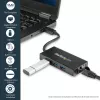 StarTech.com 3-Port tragbarer USB 3.0 Hub mit Gigabit Ethernet - Aluminium mit integriertem Kabel~3-Port tragbarer USB 3.0 Hub mit Gigabit Ethernet - 5 Gbit/s - Aluminium mit integriertem Kabel