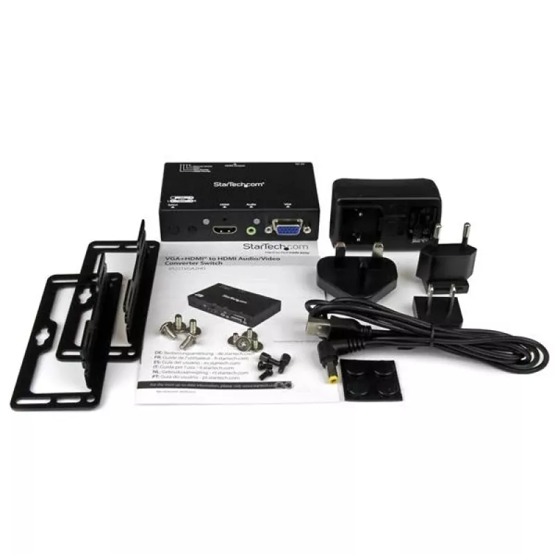 StarTech.com 2x1 HDMI + VGA auf HDMI Konverter Switch mit Auto- und Prioritätsschaltung – 1080p