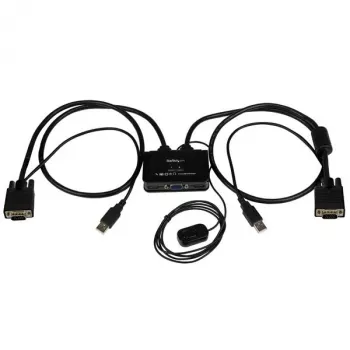 StarTech.com 2-Port USB VGA Kabel-KVM-Switch – USB-gespeist mit Fernumschalter