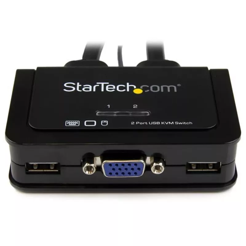 StarTech.com 2-Port USB VGA Kabel-KVM-Switch – USB-gespeist mit Fernumschalter
