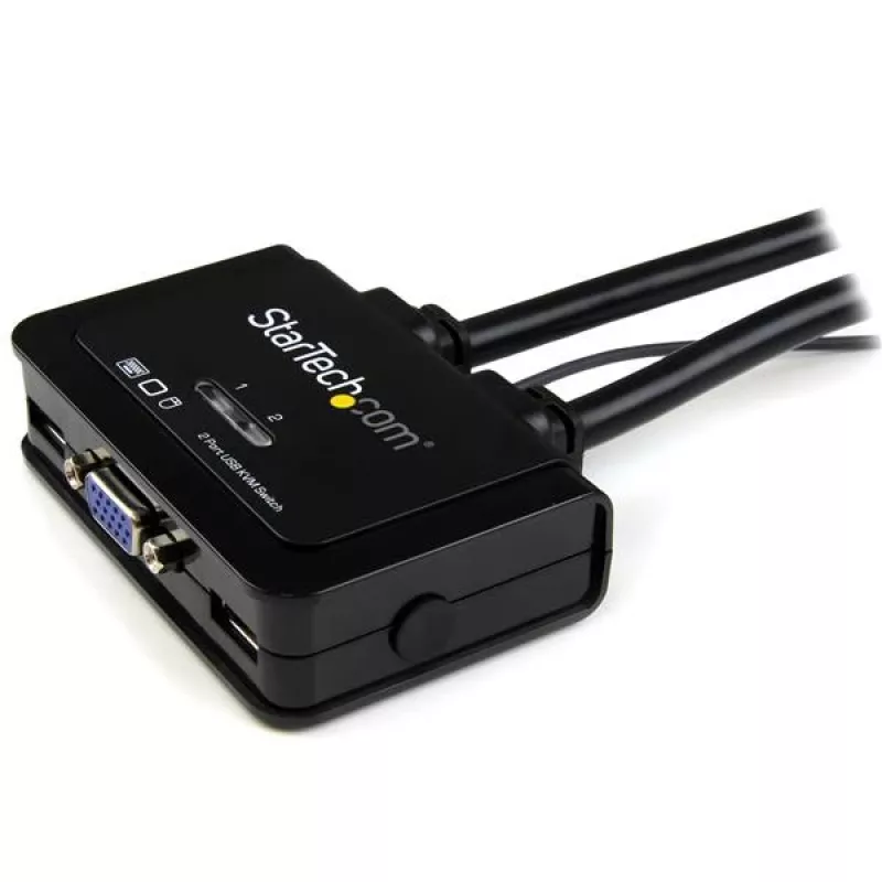 StarTech.com 2-Port USB VGA Kabel-KVM-Switch – USB-gespeist mit Fernumschalter