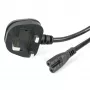 StarTech.com 3ft (1m) UK Laptop-Netzkabel, BS 1363 auf C7, 2,5A 250V, 18AWG, Schwarz, UK Laptop-Ersatzkabel, Drucker-Netzkabel, AC Laptop-Ladekabel, Laptop-Netzteilkabel