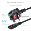 StarTech.com 3ft (1m) UK Laptop-Netzkabel, BS 1363 auf C7, 2,5A 250V, 18AWG, Schwarz, UK Laptop-Ersatzkabel, Drucker-Netzkabel, AC Laptop-Ladekabel, Laptop-Netzteilkabel