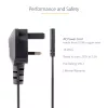 StarTech.com 3ft (1m) UK Laptop-Netzkabel, BS 1363 auf C7, 2,5A 250V, 18AWG, Schwarz, UK Laptop-Ersatzkabel, Drucker-Netzkabel, AC Laptop-Ladekabel, Laptop-Netzteilkabel