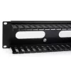 StarTech.com Horizontales 2U-Serverrack-Kabelmanagement-Fingerkanal mit Abdeckung – 19-Zoll-Netzwerkrack-Kabelkanalplatte – Geschlitzter Kabelkanal
