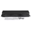 StarTech.com Horizontales 2U-Serverrack-Kabelmanagement-Fingerkanal mit Abdeckung – 19-Zoll-Netzwerkrack-Kabelkanalplatte – Geschlitzter Kabelkanal