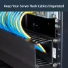 StarTech.com Horizontales 2U-Serverrack-Kabelmanagement-Fingerkanal mit Abdeckung – 19-Zoll-Netzwerkrack-Kabelkanalplatte – Geschlitzter Kabelkanal