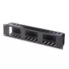 StarTech.com Horizontales 2U-Serverrack-Kabelmanagement-Fingerkanal mit Abdeckung – 19-Zoll-Netzwerkrack-Kabelkanalplatte – Geschlitzter Kabelkanal