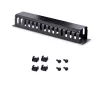 StarTech.com Horizontales 2U-Serverrack-Kabelmanagement-Fingerkanal mit Abdeckung – 19-Zoll-Netzwerkrack-Kabelkanalplatte – Geschlitzter Kabelkanal