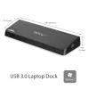 StarTech.com USB 3.0 Dockingstation Dual-Monitor mit HDMI & 4K DisplayPort – USB 3.0 auf 4x USB-A, Ethernet, HDMI und DP – Universelle USB-Typ-A-Laptop-Dockingstation für Mac & Windows