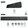 StarTech.com USB 3.0 Dockingstation Dual-Monitor mit HDMI & 4K DisplayPort – USB 3.0 auf 4x USB-A, Ethernet, HDMI und DP – Universelle USB-Typ-A-Laptop-Dockingstation für Mac & Windows