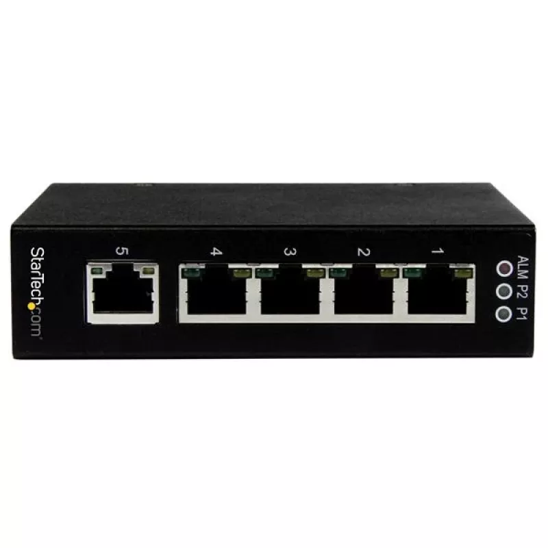 StarTech.com 5-Port Unmanaged Industrial Gigabit Ethernet Switch – DIN-Schiene / wandmontierbar