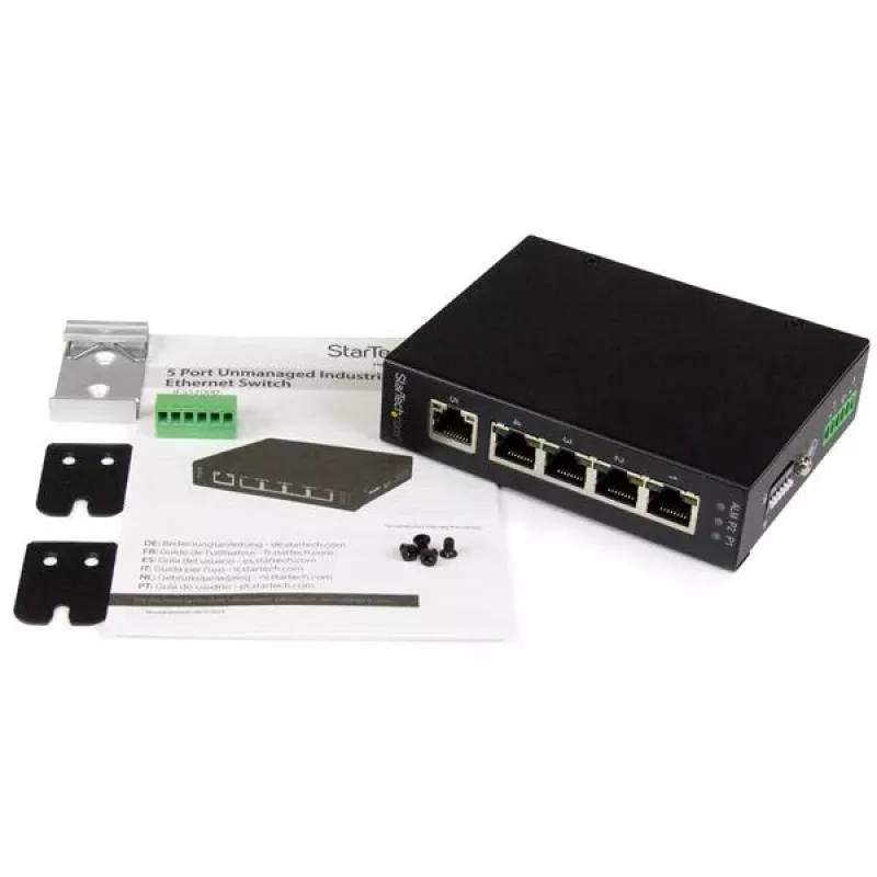 StarTech.com 5-Port Unmanaged Industrial Gigabit Ethernet Switch – DIN-Schiene / wandmontierbar
