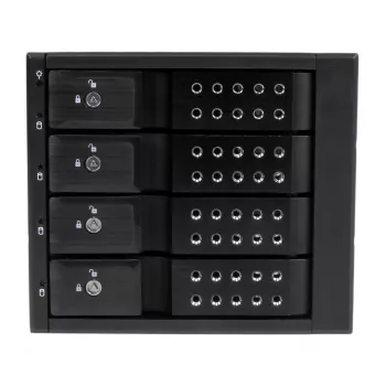 StarTech.com 4-Schacht-Trayless-Hot-Swap-Mobile-Rack-Backplane aus Aluminium für 3,5″ SAS II/SATA III – 6 Gbit/s HDD