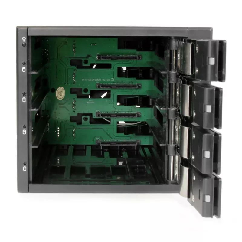 StarTech.com 4-Schacht-Trayless-Hot-Swap-Mobile-Rack-Backplane aus Aluminium für 3,5″ SAS II/SATA III – 6 Gbit/s HDD