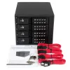 StarTech.com 4-Schacht-Trayless-Hot-Swap-Mobile-Rack-Backplane aus Aluminium für 3,5″ SAS II/SATA III – 6 Gbit/s HDD