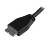 StarTech.com schlank Micro USB 3.0 Kabel - M/M - 3m (10ft), 3 m, USB A, Micro-USB B, USB 3.2 Gen 1 (3.1 Gen 1), Stecker/Stecker, Schwarz