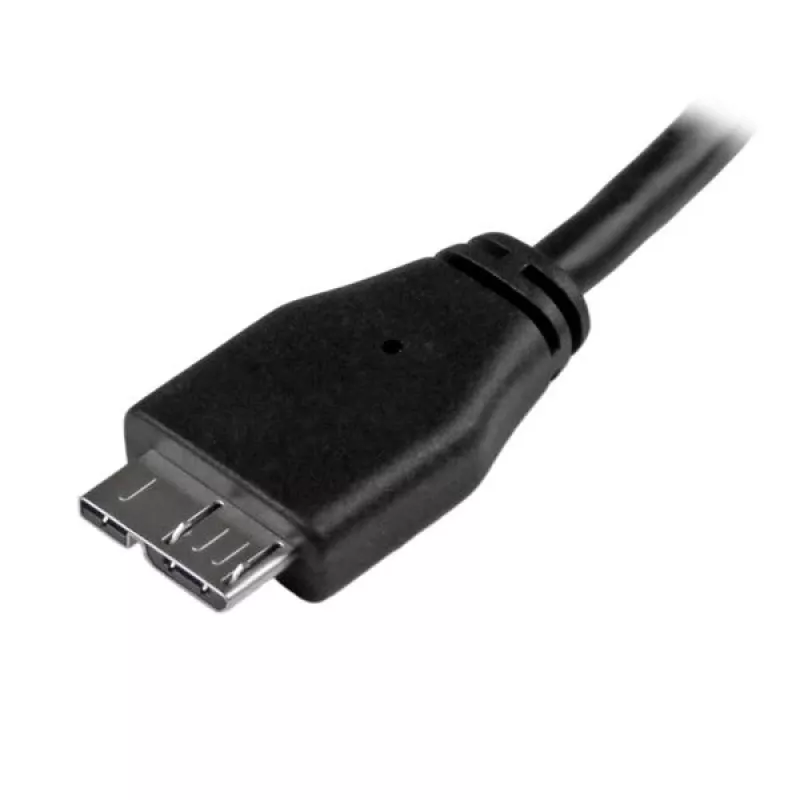 StarTech.com schlank Micro USB 3.0 Kabel - M/M - 3m (10ft), 3 m, USB A, Micro-USB B, USB 3.2 Gen 1 (3.1 Gen 1), Stecker/Stecker, Schwarz