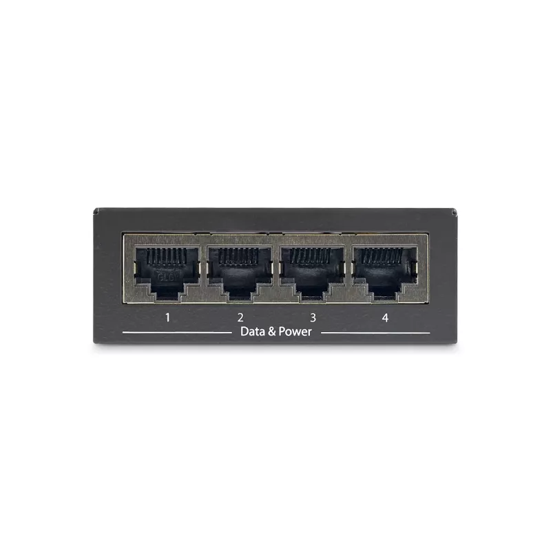 StarTech.com 4-Port Gigabit Midspan – PoE+ Injektor – 802.3at/af
