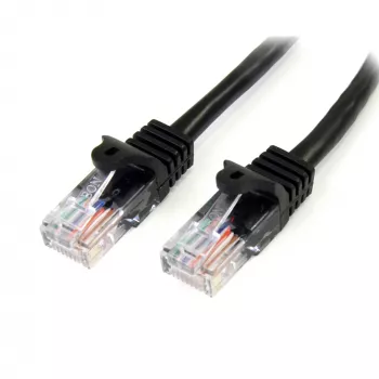 StarTech.com Cat5e Patchkabel mit rastnasenschutzfreien RJ45-Steckern – 2 m, Schwarz