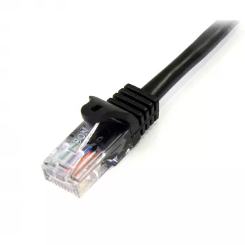 StarTech.com Cat5e Patchkabel mit rastnasenschutzfreien RJ45-Steckern – 2 m, Schwarz