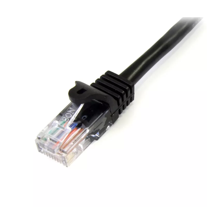 StarTech.com Cat5e Patchkabel mit rastnasenschutzfreien RJ45-Steckern – 2 m, Schwarz