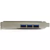 StarTech.com 4-Port PCI Express USB 3.0 Karte, PCIe, USB 3.2 Gen 1 (3.1 Gen 1), Full-Height / Low-Profile, PCI 2.0, Schwarz, Edelstahl, 3 m