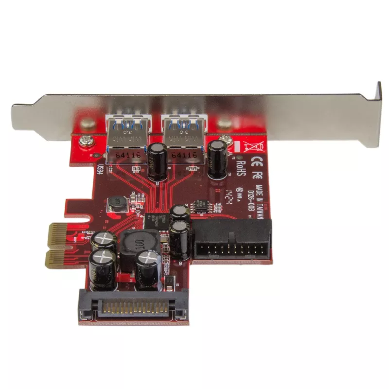 StarTech.com 4-Port PCI Express USB 3.0-Karte – 2 externe & 2 interne – SATA-Strom – UASP-Unterstützung – 2 interne (IDC) Motherboard-Stil-Header