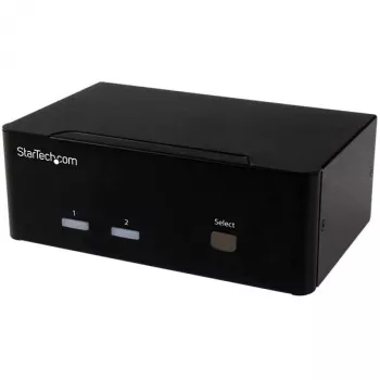 StarTech.com 2-Port KVM-Switch mit Dual-VGA – USB 2.0, 1920 x 1200 Pixel, Full HD, 18 W, Schwarz